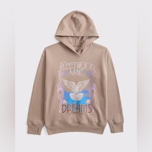Kids - oversized fleetwood mac graphic popover hoodie